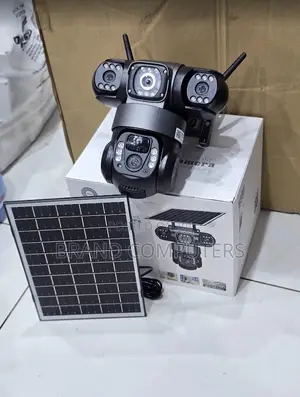 Triple Lens 4g V380 Simcard Solar CCTV Camera Outdoor
