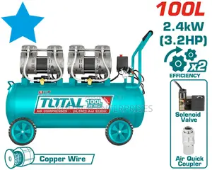 Total Silent Air Compressor/ Oil Free 100l Air Compressor Copper Wire