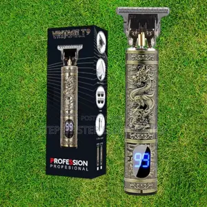 Metal Engraved Vintage T9 Hair Trimmer With Led Display Usb Recharge
