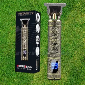 Vintage T9 Professional Hair Clipper With Led Display Usb Rechargeable