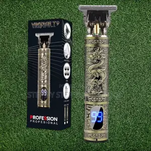 Heavy Duty Golden Dragon T9 Hair Clipper With Led Display Metal Body