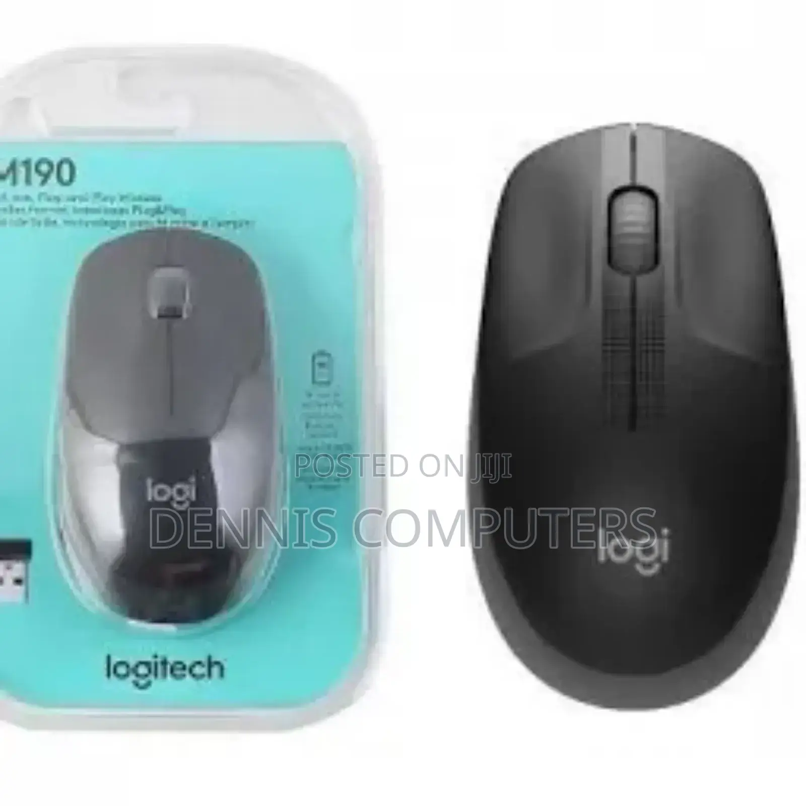 Logitech M190 Full-Size Wireless Mouse - Charcoal