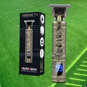 Rechargeable Vintage T9 Metal Hair Clipper With Led Power Display