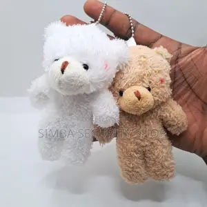 Fluffy 3d Teddy Bear Plush Keychain Soft Keyholder Car Pendant Gift