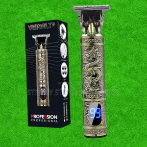 Metal Body Vintage T9 Hair Trimmer With Usb Recharge and Led Display