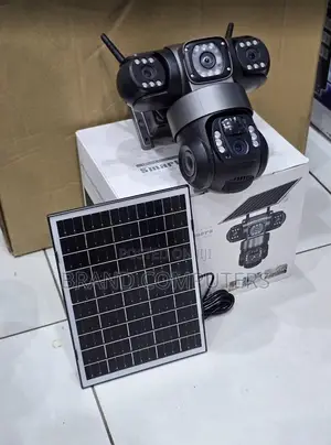 V380 4g Triple Lens Solar PTZ Camera With Smart Light Night Vision