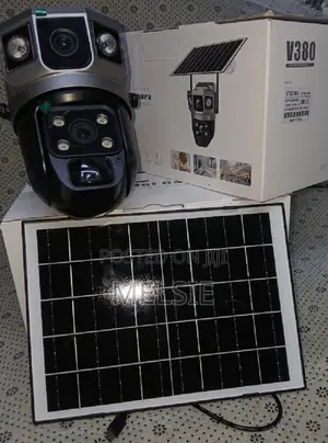 V380 4g Solar Outdoor Dual Lens PTZ Solar CCTV Security Camera