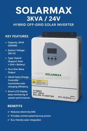 Solarmax 3kva 24v Hybrid Off-Grid Solar Inverter