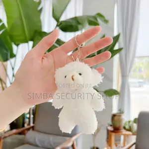 Cute Mini Teddy Bear Keyholder White Pendant Keychain Ladies Gift Toy