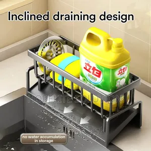Upgraded Kitchen Sink Caddy Organizer Sponge Rack