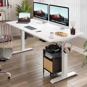 White Electric Desk
