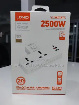 Ldnio Sc2311 2500w 2 Outlet Ports + 3 Usb Ports Power Strip