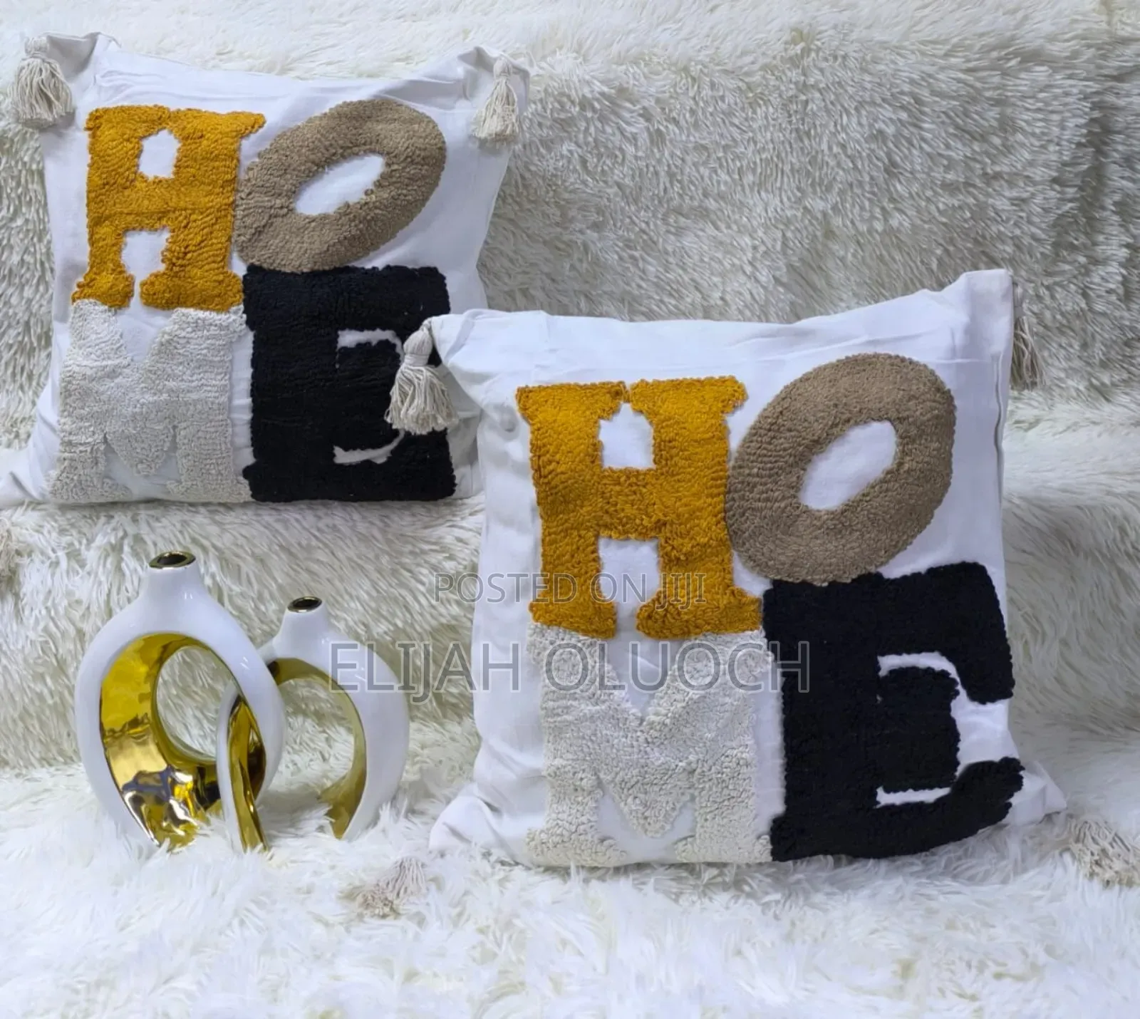 Boho Vintage Tufted Throw Pillow Covers With Tassels