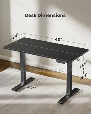 Black Electric Adjustable Office/Home Working Table