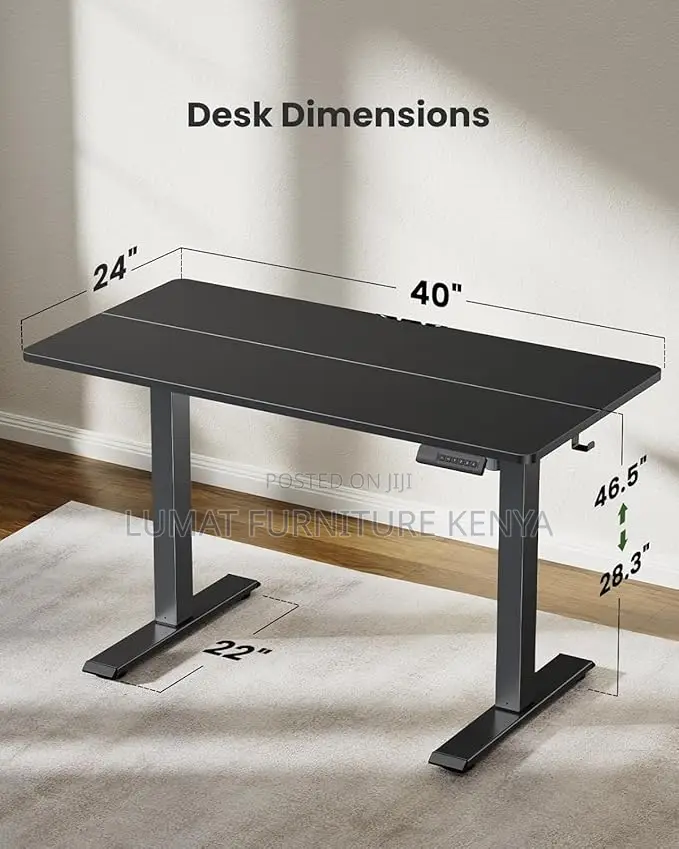 Black Electric Adjustable Office/Home Working Table