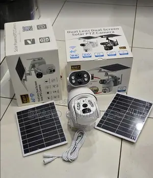 Ubox 6mp Dual Lens Solar 4g CCTV Camera With Double Panels