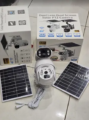 Ubox 4g Solar Powered Dual Lens 6mp CCTV Outdoor PTZ Camera Full Color