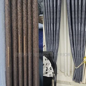 Brown and Grey Curtain Quality Curtain