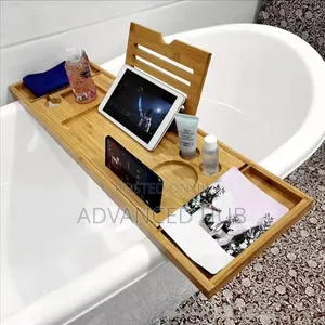 Expandable Bamboo Bathtub Caddy Traybreakfast In Bed Table With Stands
