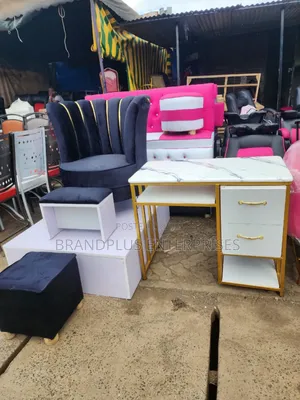 Executive Pedicure Seat and Marble Manicure Table