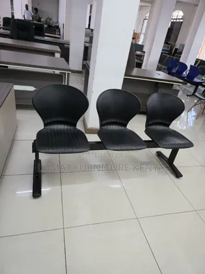 Classic Black Public Waiting Bench