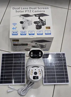 6mp Dual Lens 4g Solar PTZ Camera With Duo Solar Panels