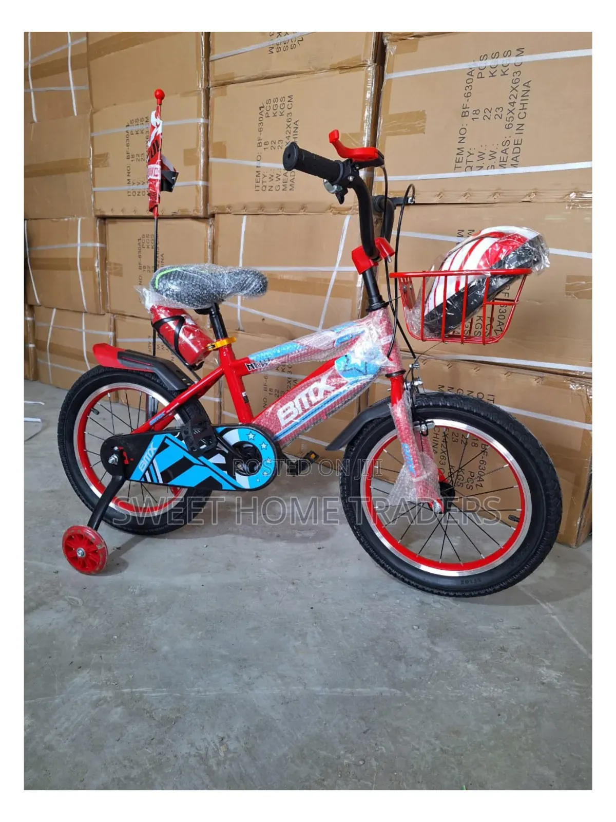 Red BMX Size 20 With Helmet