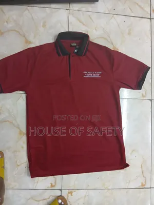 Maroon Polo and Black Collar