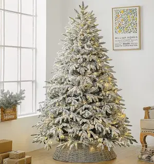 Flocked Premium PVC Prelit Christmas Tree