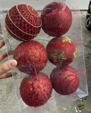 10 Cm Luxury 6pc Big Size Christmas Tree Decor Balls