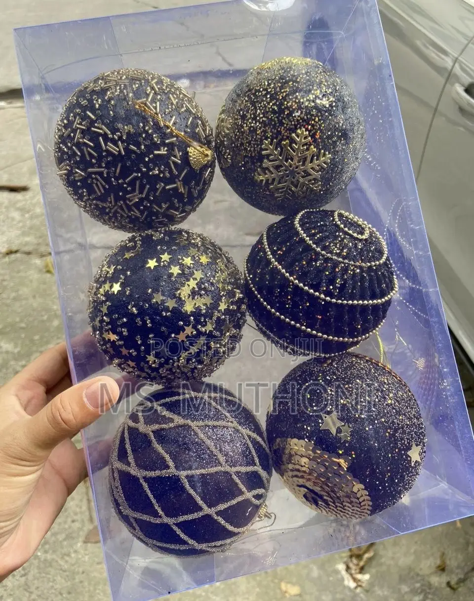 10 Cm Luxury 6pc Big Size Christmas Tree Decor Balls
