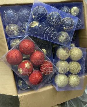 10 Cm Luxury 6pc Big Size Christmas Tree Decor Balls