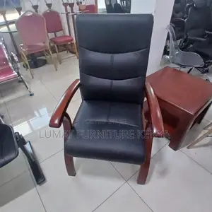 Polished Wood Office Seat