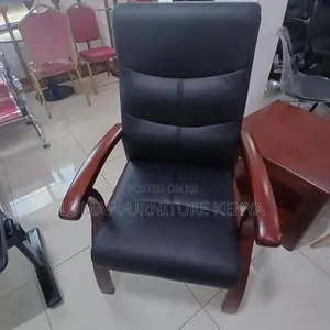 Polished Wood Office Seat