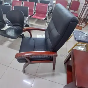 Polished Wood Office Seat