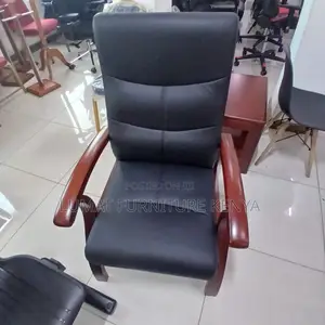 Polished Wood Office Seat