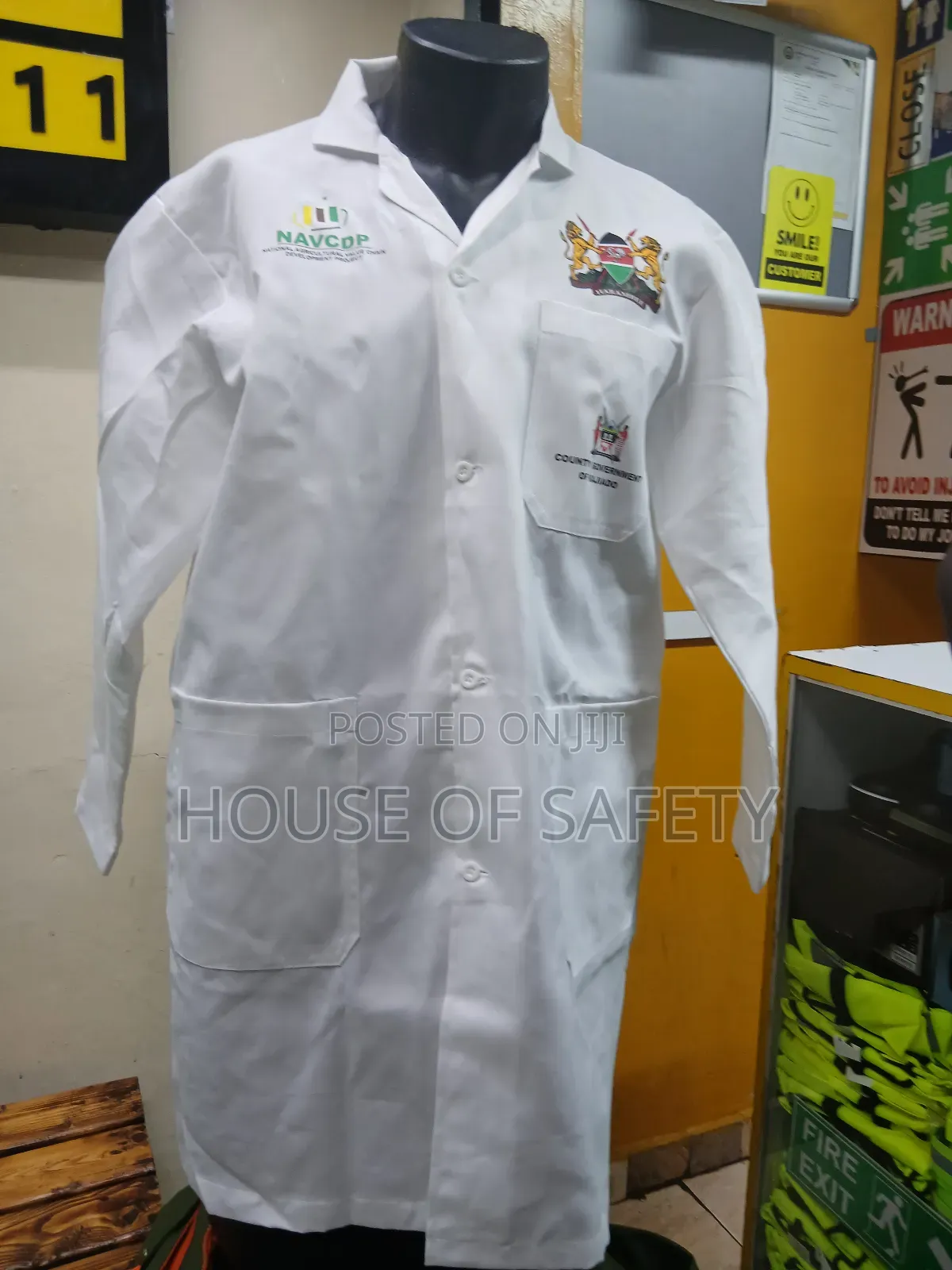 Government Sample Branded White Coats