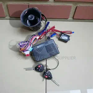 Universal Car Burglar Alarm System With Siren and Flip Remotes
