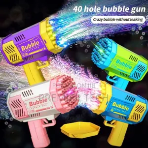 One Pack of Children's 40 Holes Launcher Bubble Gun