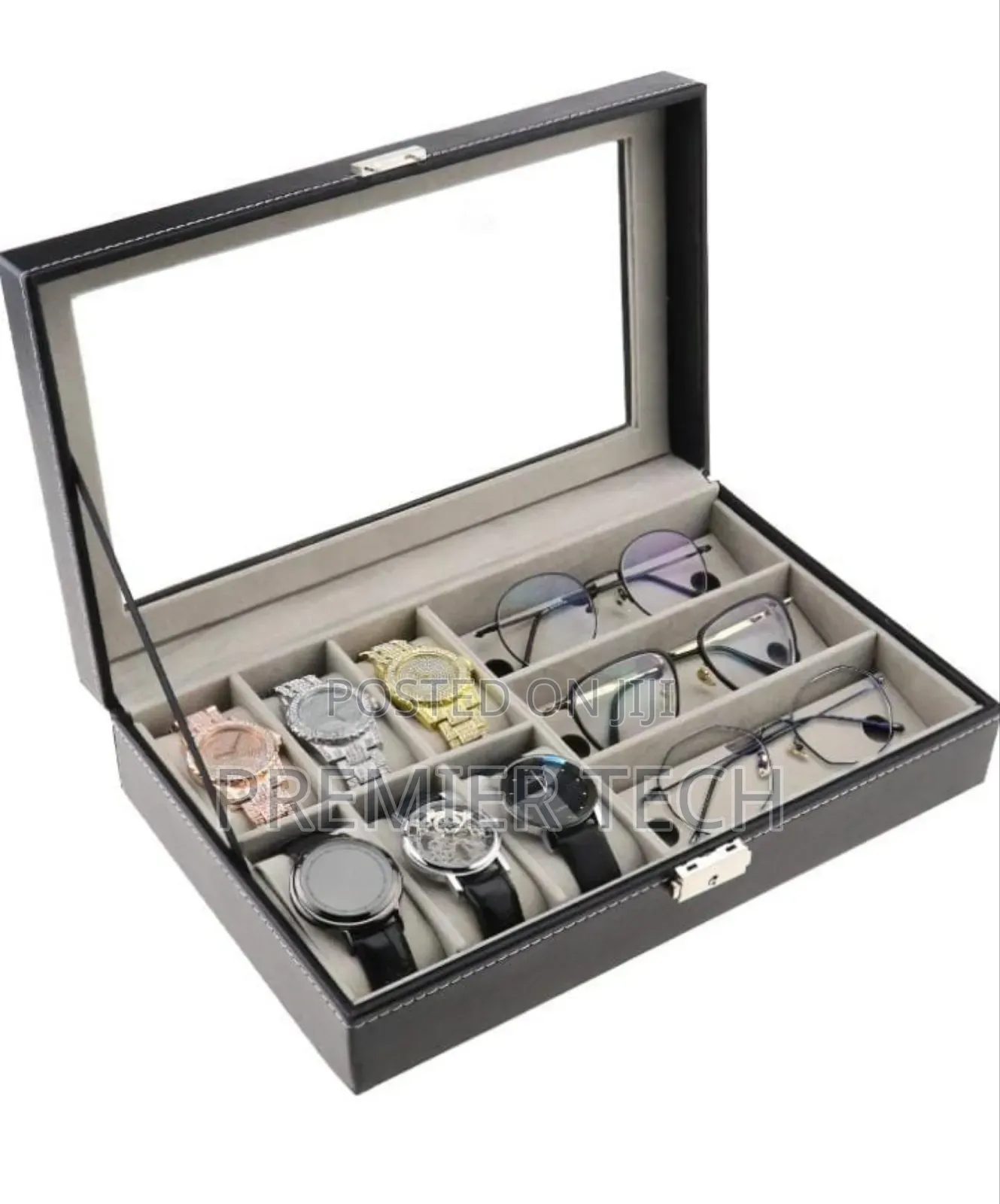 *Portable Watch + Glasses Organizer