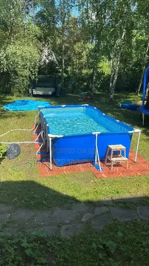 Intex Rectangular Metallic Swimming Pool (4.5m by 2.2m by 84cm )
