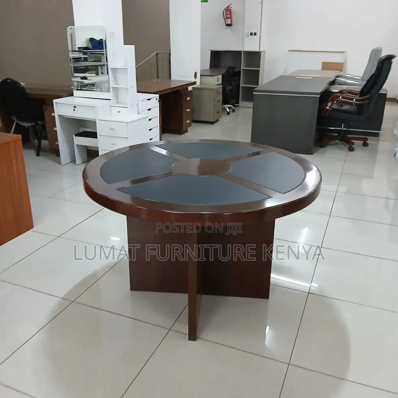 Compact Round Discussion Table