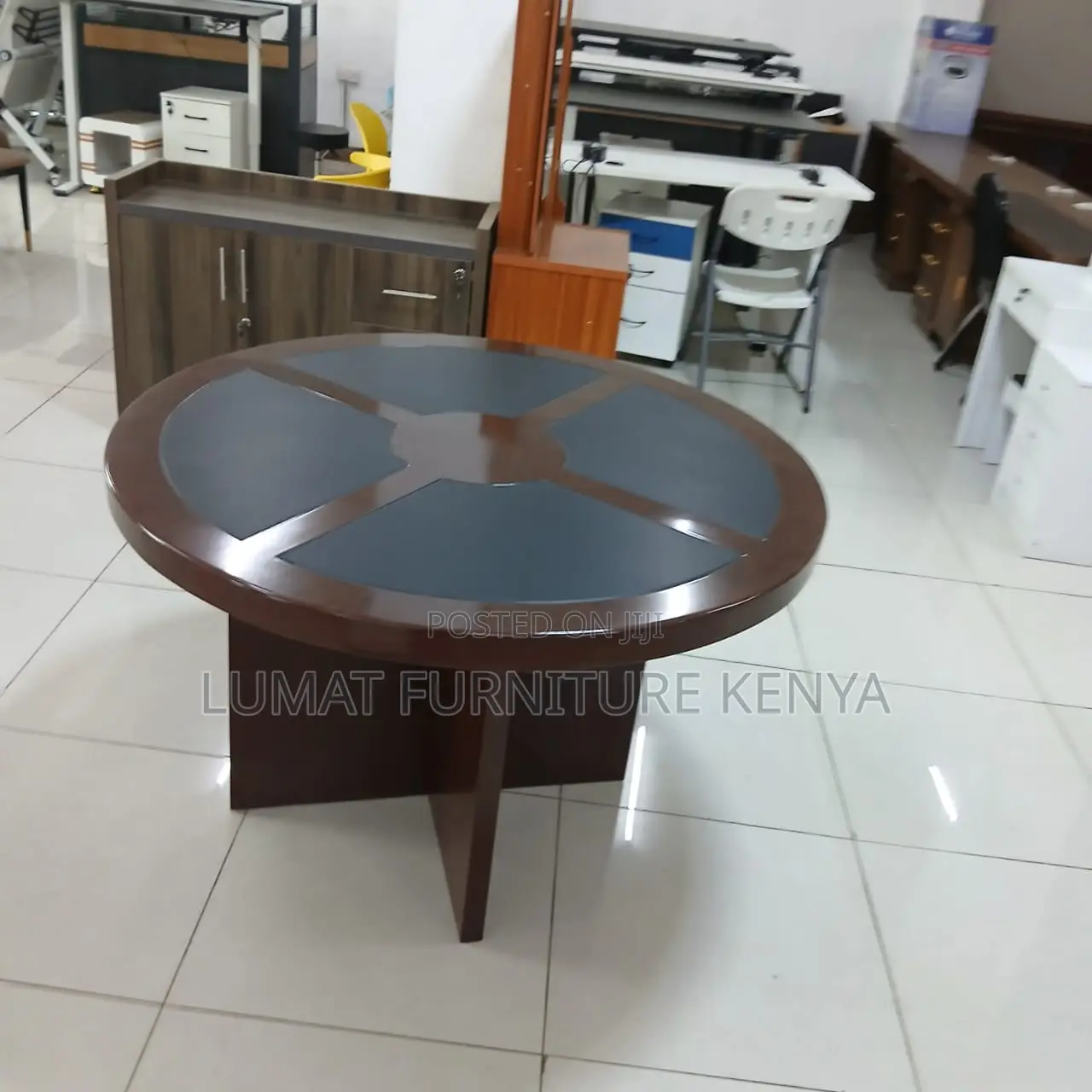 Compact Round Discussion Table