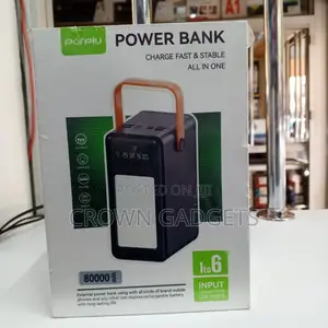 Porpiu 80000mah Fast Charge Power Bank With Led Flashlight