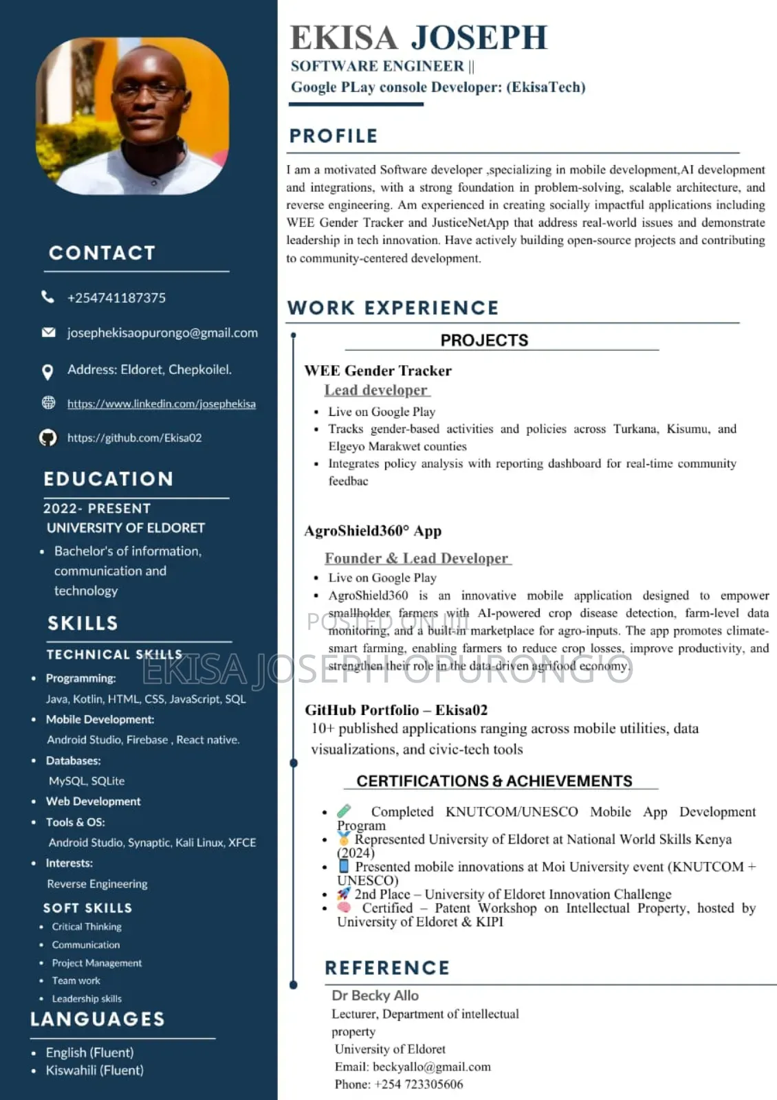 Ekisa Joseph [Software Engineer]