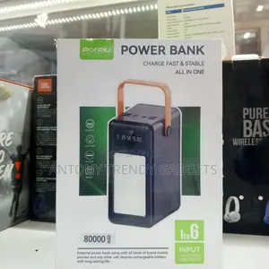 Porpiu 80000mah Power Bank With Led Display & Fast Charging