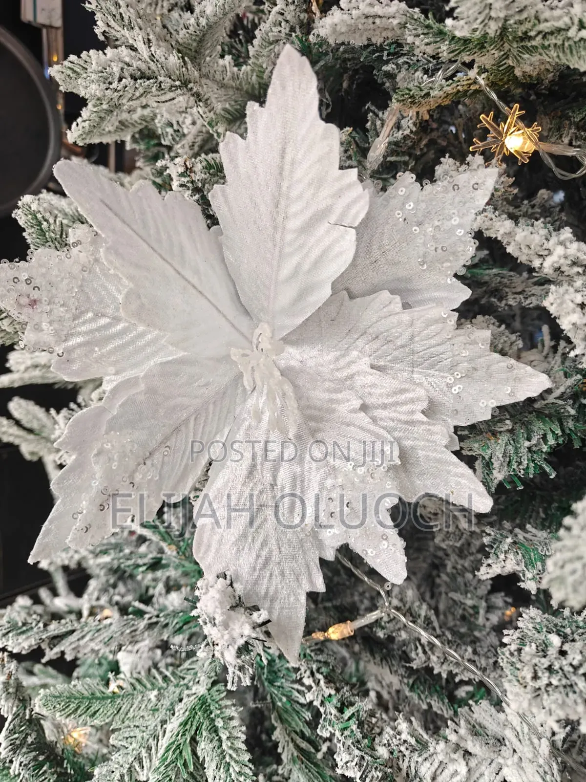 Large Christmas Glitter Flower