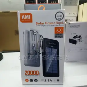 Ami Original 20000mah Solar Power Bank – Led Indicator