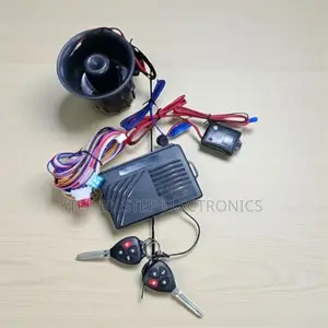 Universal Car Alarm System With Loud Siren and Flip Key Remotes