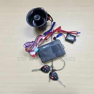 Universal Car Burglar Alarm System With Siren and Flip Remotes